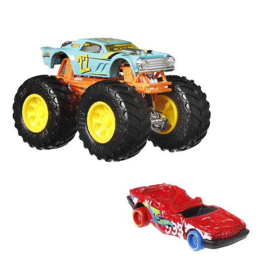 Hot wheels monster truck si masinuta metalica night shifter, Mattel - Publisol.ro