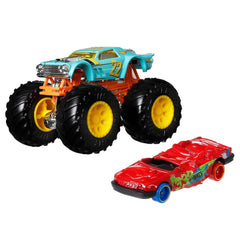 Hot Wheels monster truck si masinuta metalica night shifter - Publisol.ro
