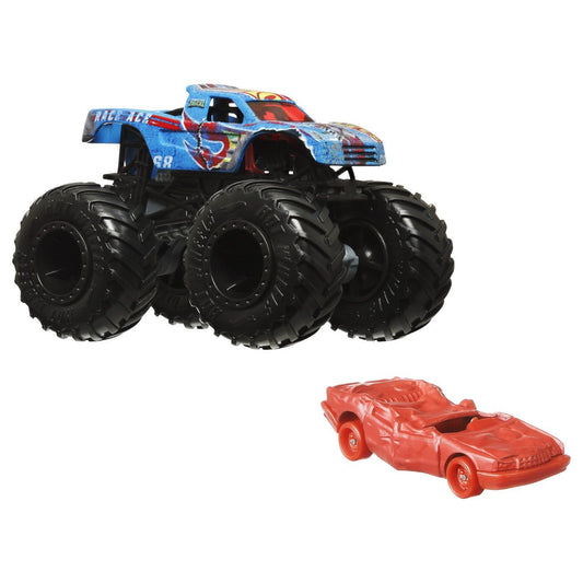 Hot wheels monster truck si masinuta metalica race ace, Mattel - Publisol.ro