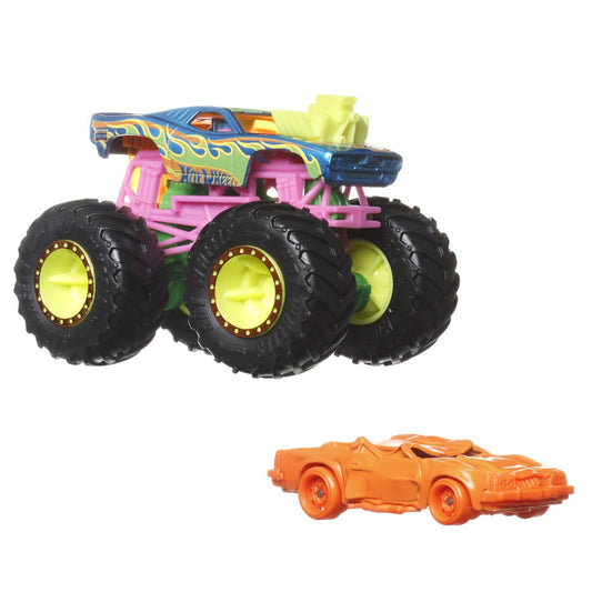 Hot wheels monster truck si masinuta metalica rodger dodger, Mattel - Publisol.ro