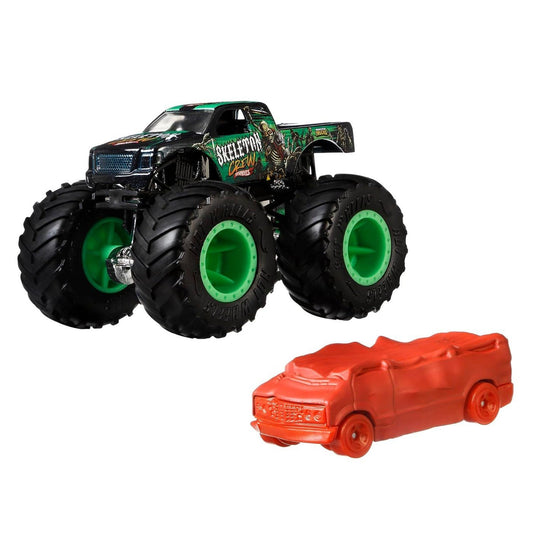 Hot wheels monster truck si masinuta metalica skeleton crew, Mattel - Publisol.ro