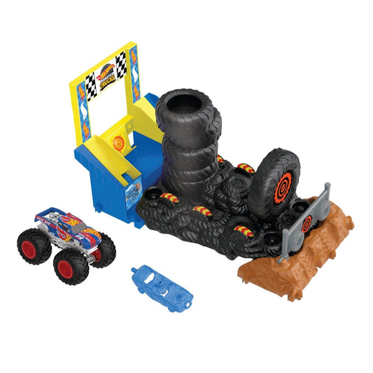 Hot wheels monster trucks entry challenge arena smashers provocarea smash race, Mattel - Publisol.ro