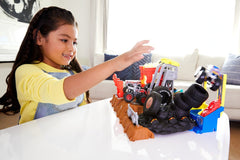 Hot Wheels monster trucks entry challenge arena smashers provocarea tire press - Publisol.ro