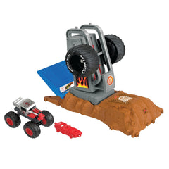 Hot Wheels monster trucks entry challenge arena smashers provocarea tire press - Publisol.ro
