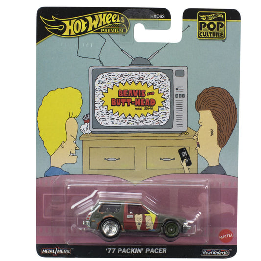 Hot wheels pop culture masinuta metalica beavis and butthead packin pacer 77 scara 1:64, Mattel - Publisol.ro