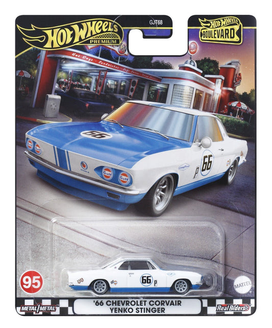 Hot wheels premium boulevard masinuta metalica chevrolet corvair yenko stinger 66 scara 1:64, Mattel - Publisol.ro