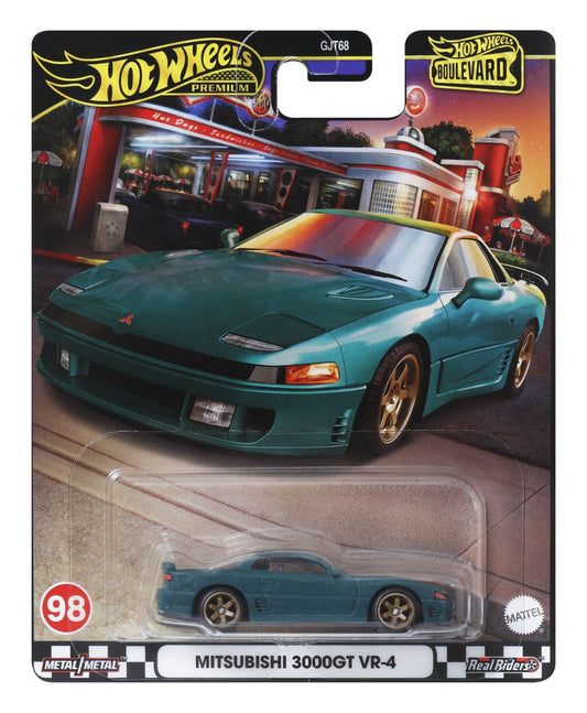Hot wheels premium boulevard masinuta metalica mitsubishi 3000gt scara 1:64, Mattel - Publisol.ro