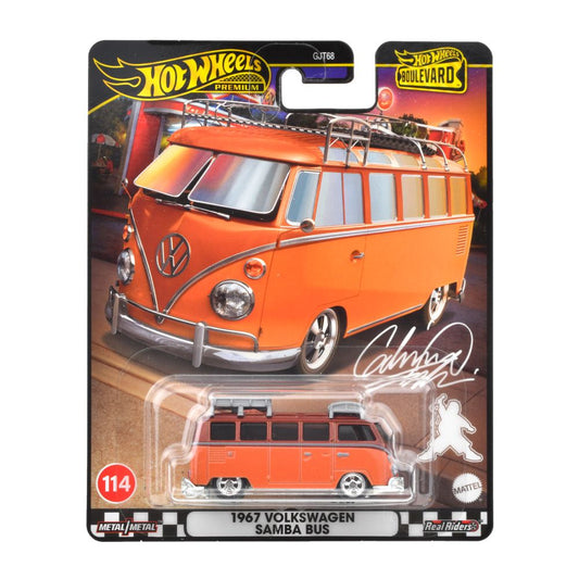 Hot wheels premium boulevard masinuta metalica volkswagen samba bus scara 1:64, Mattel - Publisol.ro