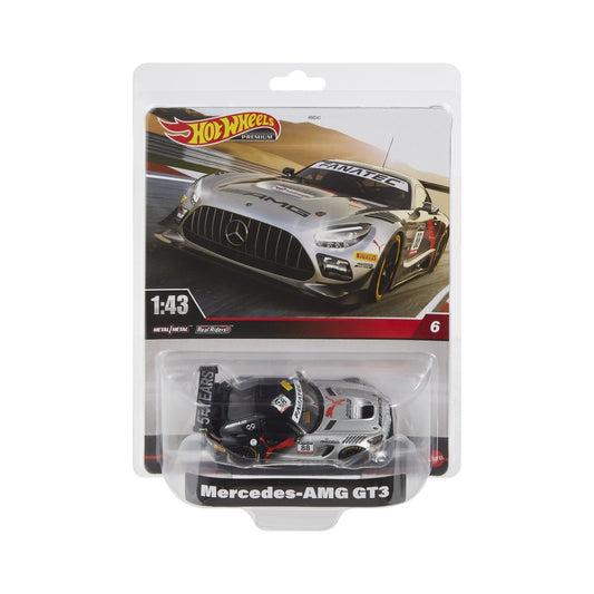 Hot wheels premium real riders masinuta metalica mercedes amg gt3 scara 1:43, Mattel - Publisol.ro