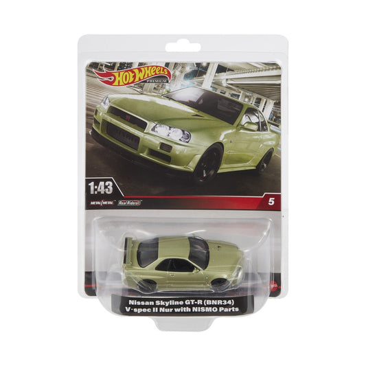 Hot wheels premium real riders masinuta metalica nissan skyline gt - r scara 1:43, Mattel - Publisol.ro