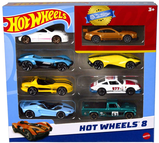 Hot wheels set 8 masinute metalice scara 1:64, Mattel - Publisol.ro