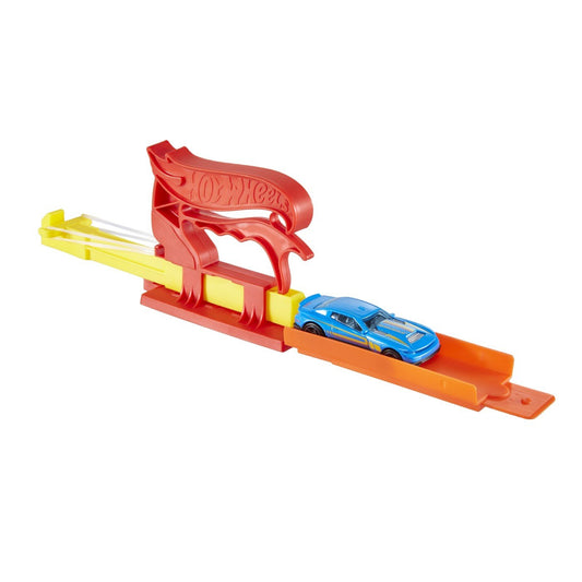 Hot wheels set lansator portabil rosu si masinuta, Mattel - Publisol.ro