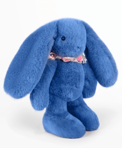 Iepuras Bleu Doudou - jucarie de plus, 25 cm - Doudou et Compagnie - Publisol.ro