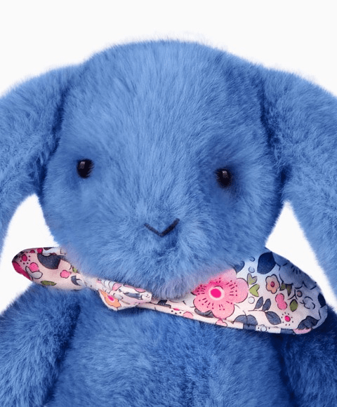Iepuras Bleu Doudou - jucarie de plus, 25 cm - Doudou et Compagnie - Publisol.ro