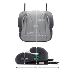 Inaltator auto Kinderkraft boost, i - size 135 - 150 cm, grey - Publisol.ro