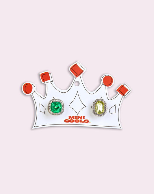 Inele Rainbow, galben si verde - Minicools