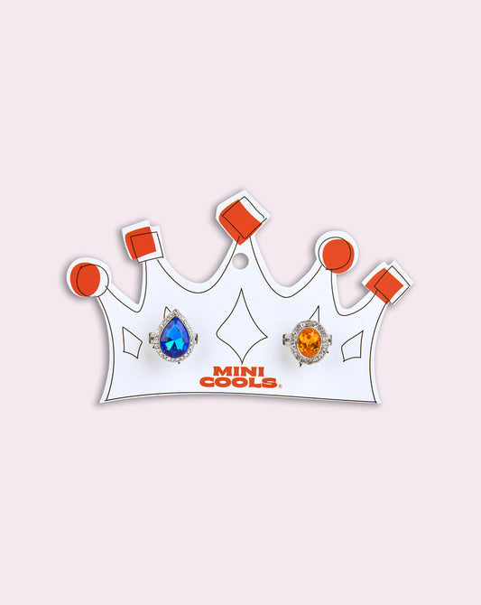 Inele Rainbow, portocaliu si albastru - Minicools