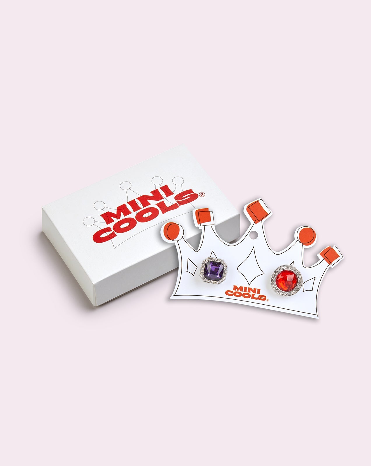 Inele Rainbow, rosu si violet - Minicools - Publisol.ro