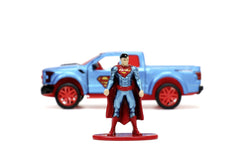 Jada DC set figurina metalica Superman si masinuta 2017 Ford f 150 Raptor scara 1:32 - Publisol.ro