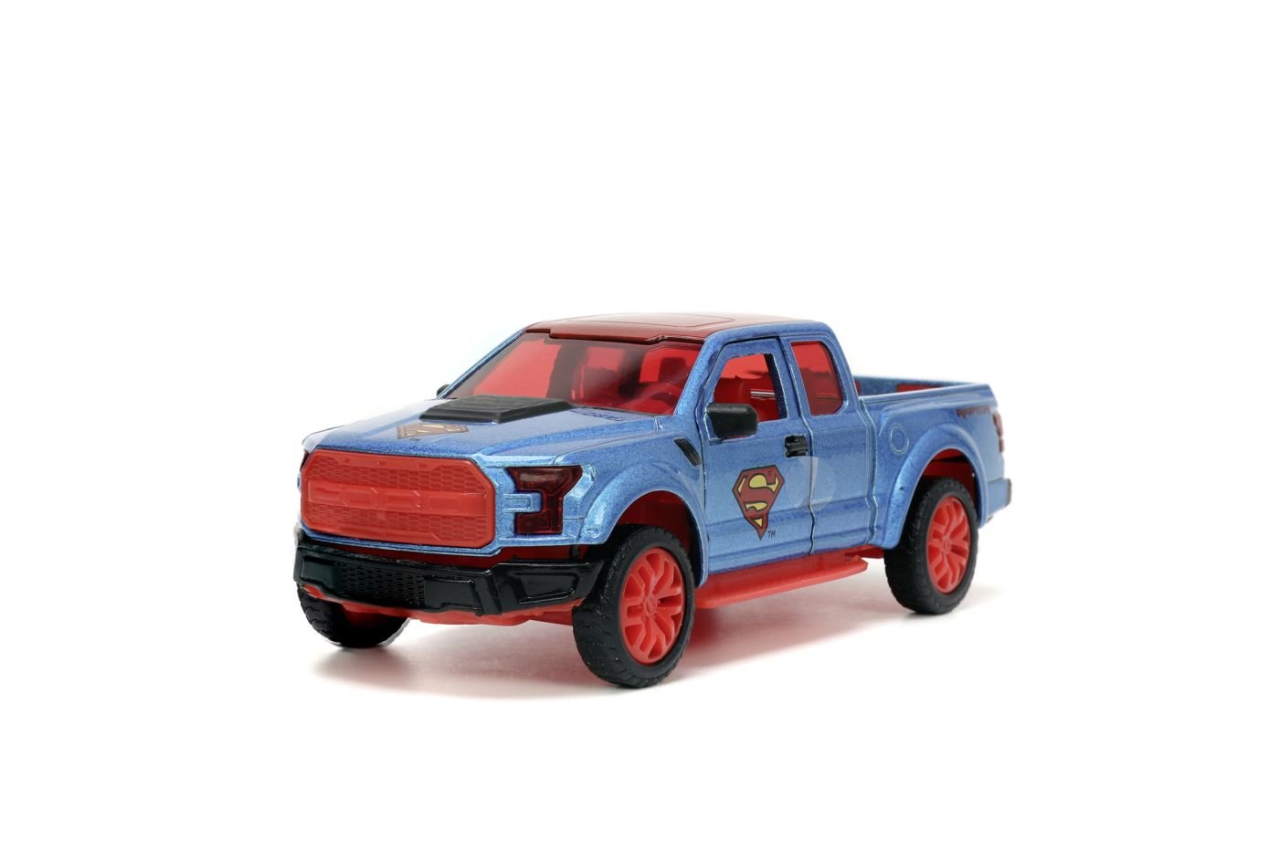 Jada DC set figurina metalica Superman si masinuta 2017 Ford f 150 Raptor scara 1:32 - Publisol.ro