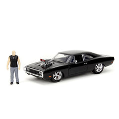 Jada Fast & Furious set figurina Dom si masinuta metalica Dodge Charger 1970 scara 1 la 24 - Publisol.ro