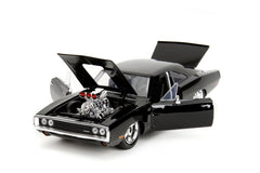 Jada Fast & Furious set figurina Dom si masinuta metalica Dodge Charger 1970 scara 1 la 24 - Publisol.ro