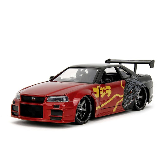 Jada Godzilla masinuta metalica Nissan Skyline gtr scara 1 la 24 - Publisol.ro