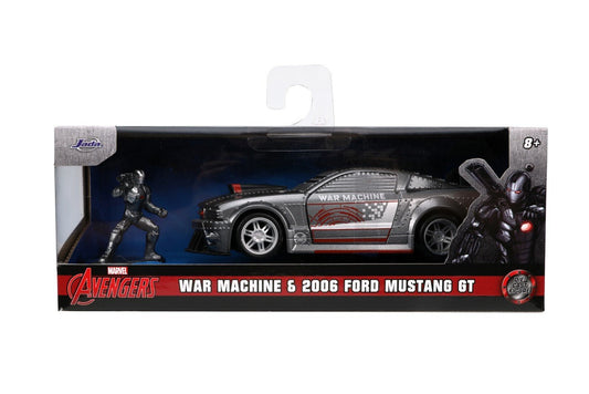 Jada marvel masinuta metalica ford mustang scara 1:32 si figurina metalica war machine, Simba - Publisol.ro