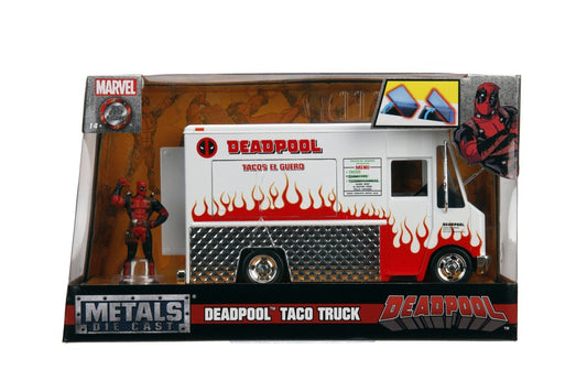 Jada marvel set camionul de mancare scara 1:24 si figurina metalica deadpool, Simba - Publisol.ro