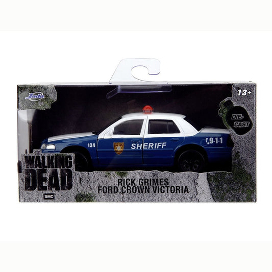 Jada the Walking Dead Rick Crimes masinuta metalica Ford Crown Victoria scara 1:32 - Publisol.ro