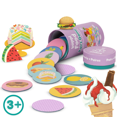 Joc de asociere perechi Boppi, 48 piese, Alimente - boppi - Publisol.ro