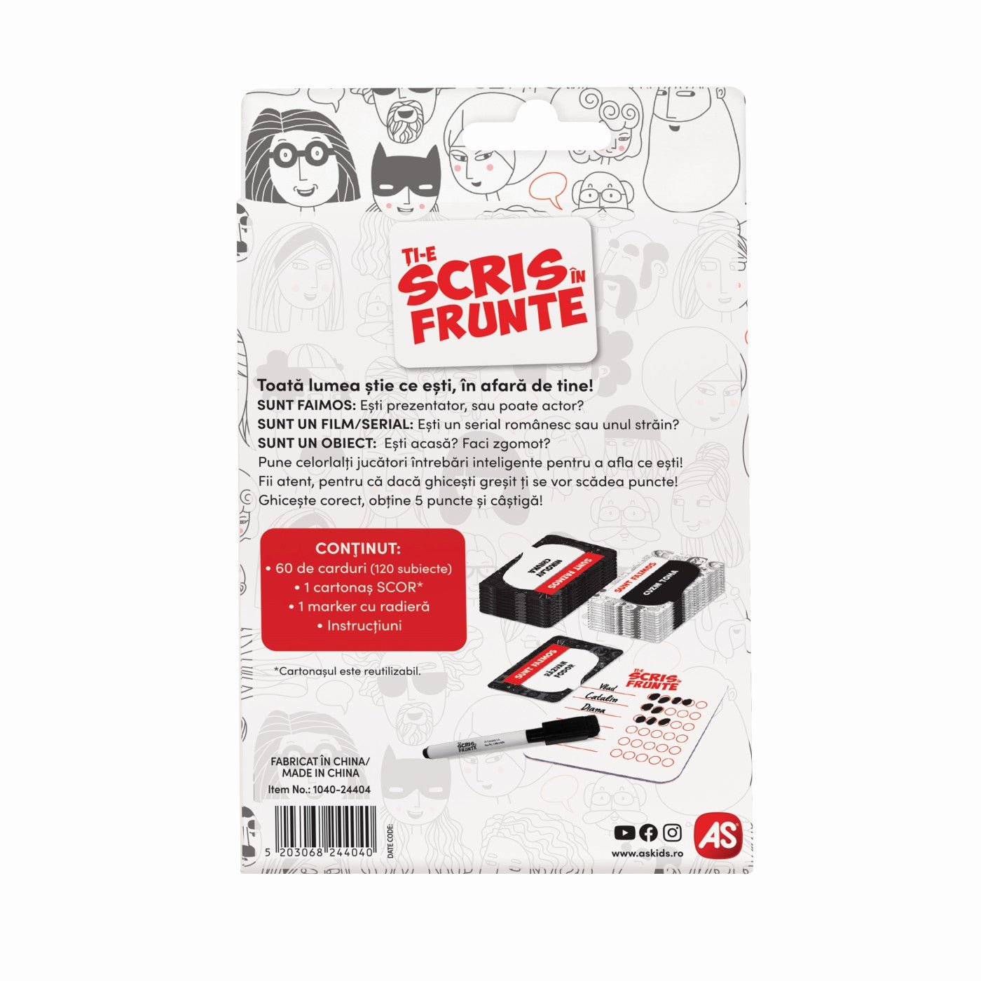 Joc de carti ti - e scris in frunte - Publisol.ro