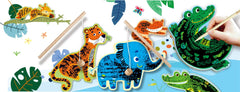 Joc de pescuit 2in1 razuibil - Scratch N Catch - Animale Jungla - Avenir - Publisol.ro