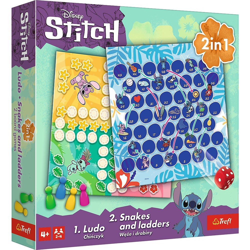 Joc Disney Stitch 2 in 1 ludo si serpisori scari - Publisol.ro