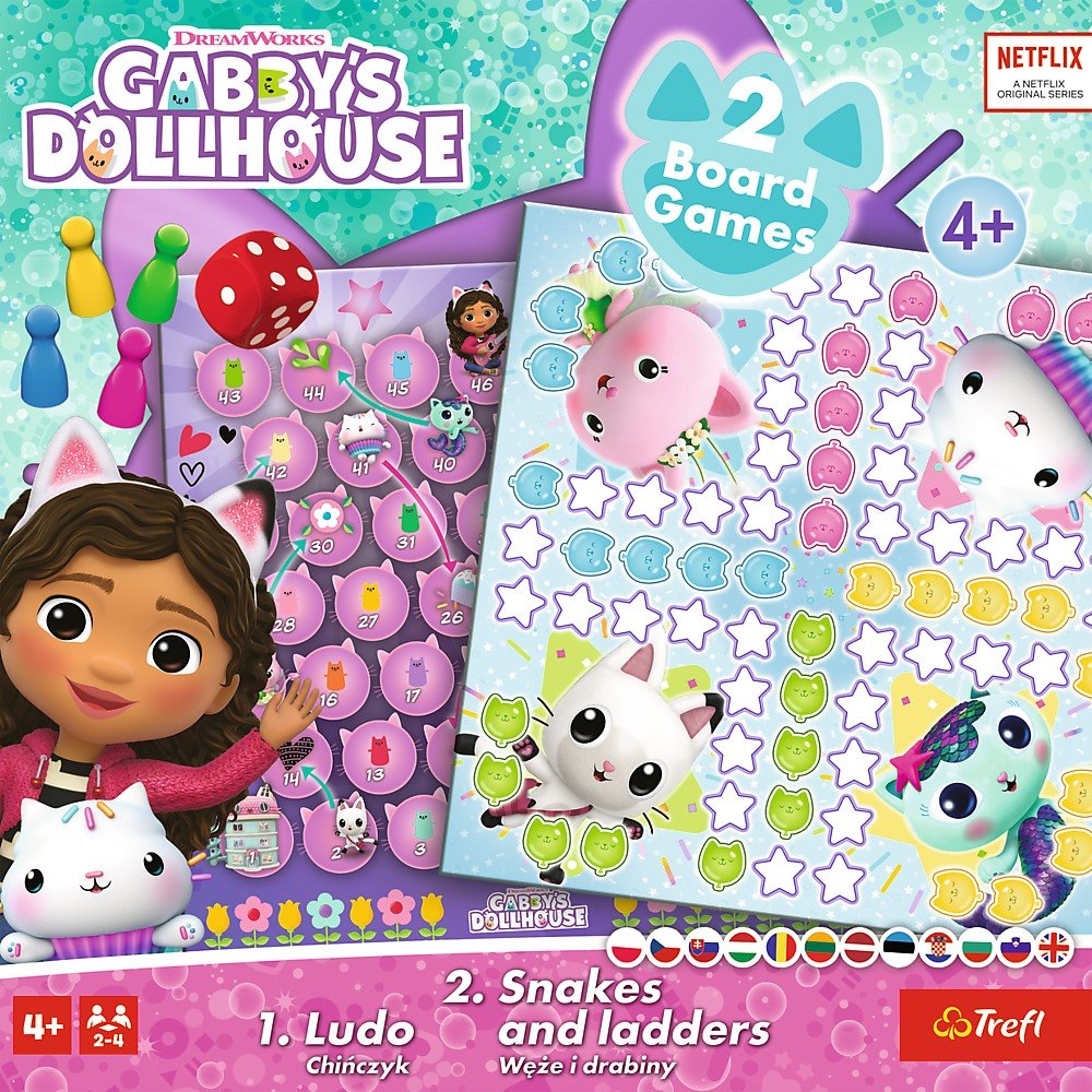 Joc dream works Gabbys house 2 in 1 ludo si serpisori scari - Publisol.ro