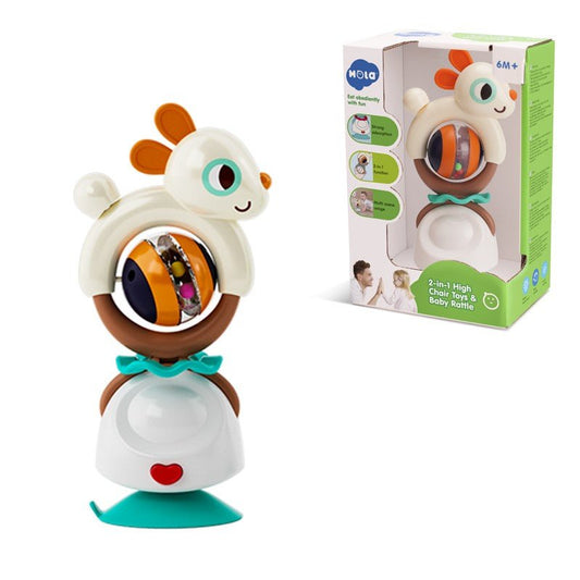 Jucarie bebe cu ventuza si zornaitoare iepuras, Jucarii Bebe - Publisol.ro