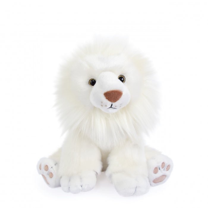 Jucarie moale din plus - Leu, 28 cm, alb - Histoire d'Ours - Publisol.ro