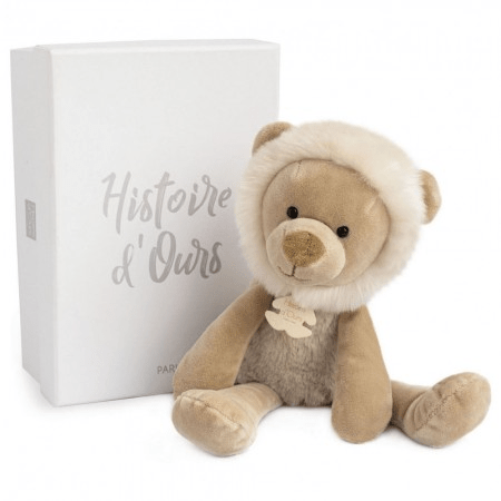 Jucarie moale din plus - Leu, 30 cm, bej - Histoire d'Ours - Publisol.ro