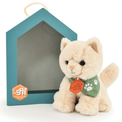 Jucarie moale din plus - Pisica, 16 cm, bej - Histoire d'Ours - Publisol.ro