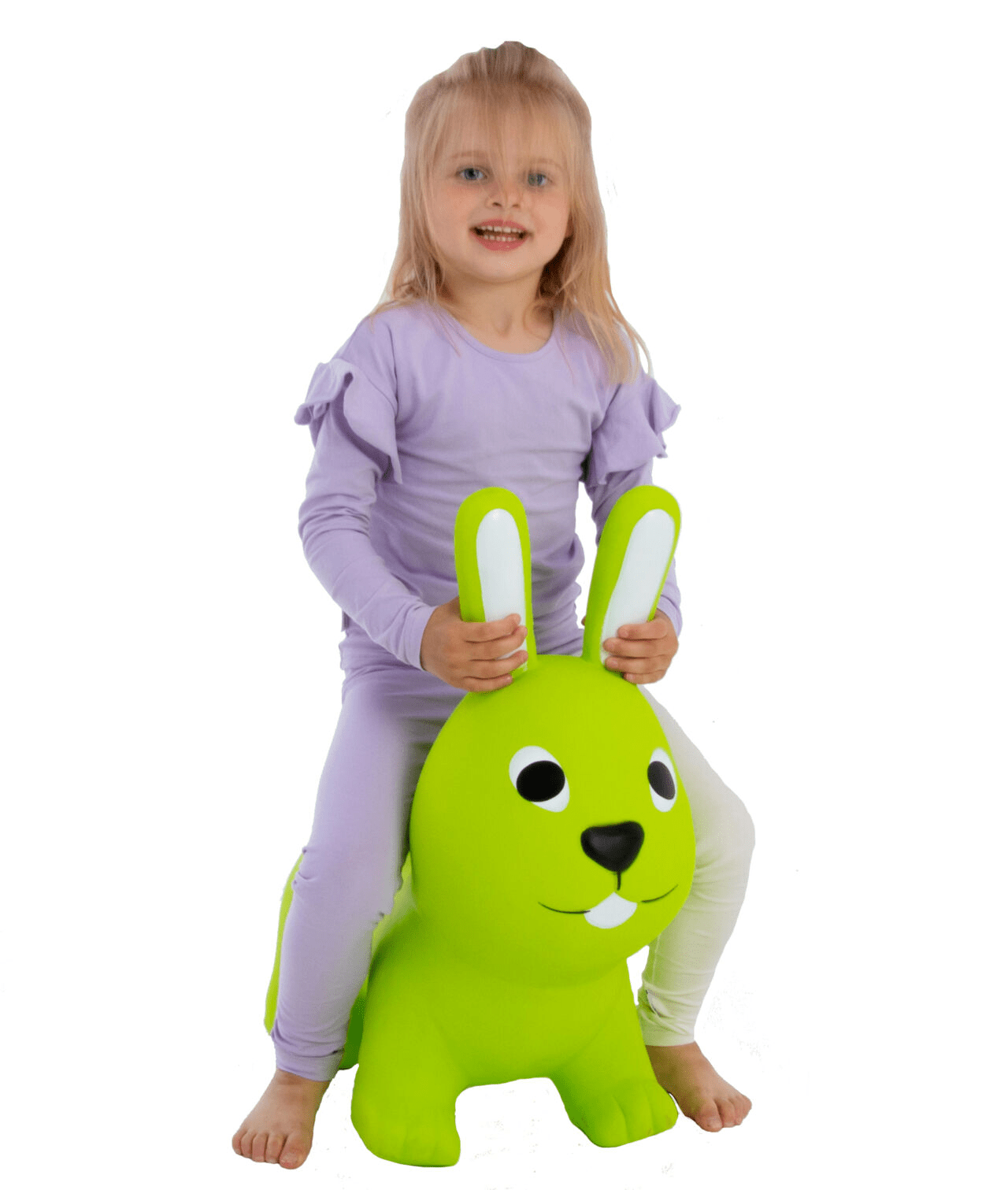 Jucarie saltareata gonflabila JUMPY - Iepuras verde - Gerardo Toys - Publisol.ro