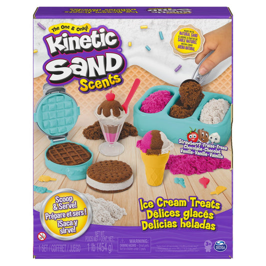 Kinetic Sand set inghetata si prajiturele colorate si parfumate - Publisol.ro