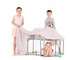 Kit constructie 3D - Cort pentru copii - gri verde - Crazy Tent - Publisol.ro