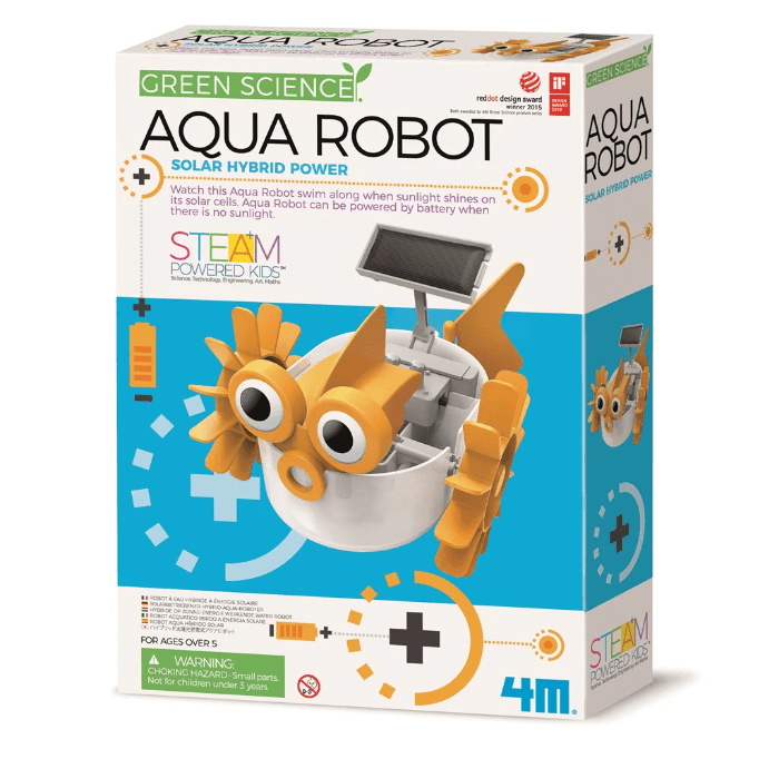 Kit constructie robot ecologic acvatic, Stiinta Verde - Green Science - 4M - Publisol.ro