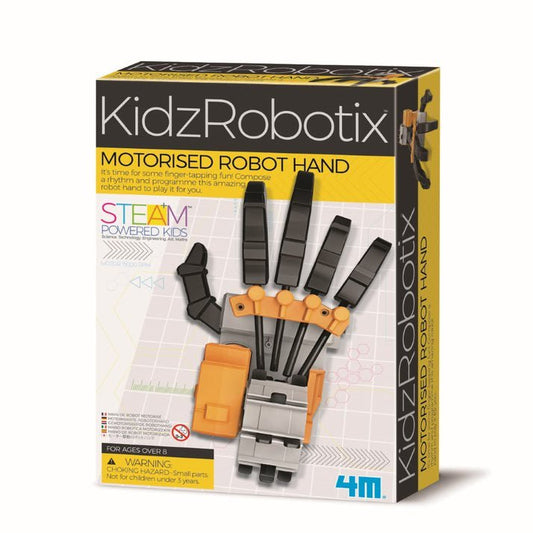 Kit constructie robot - Motorised Robot Hand, Kidz Robotix - 4M - Publisol.ro