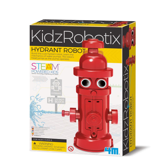 Kit constructie robot - Robot Hidrant, Kidz Robotix - 4M - Publisol.ro