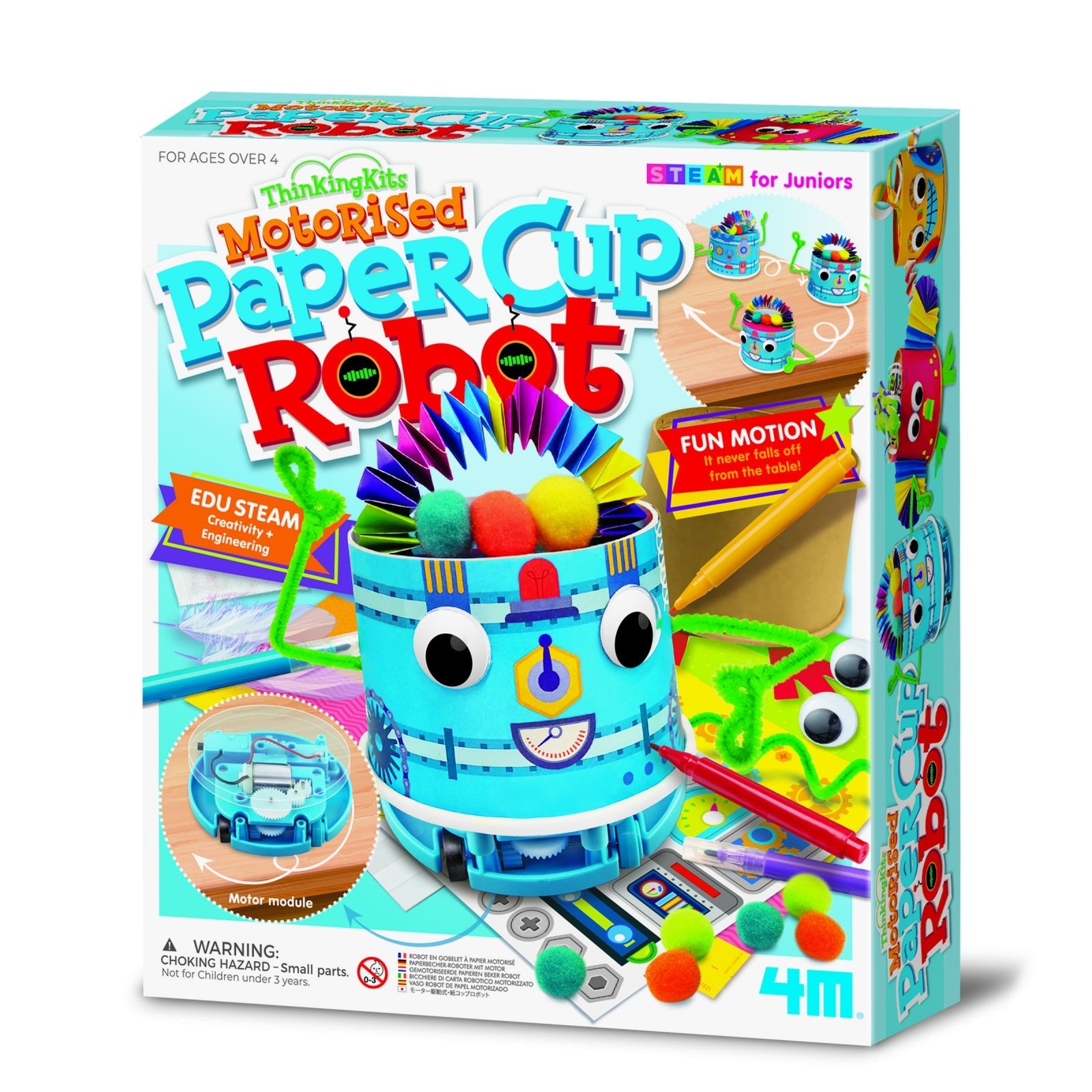 Kit creativ STEM - Robotul din carton, Thinking Kits - 4M - Publisol.ro