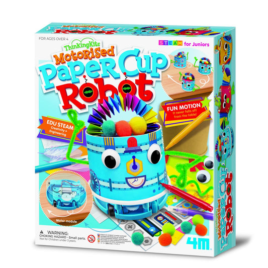 Kit creativ STEM - Robotul din carton, Thinking Kits - 4M - Publisol.ro
