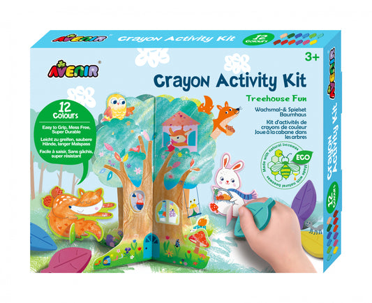 Kit de activitati cu creioane colorate - Distractie in casuta din copac - Avenir