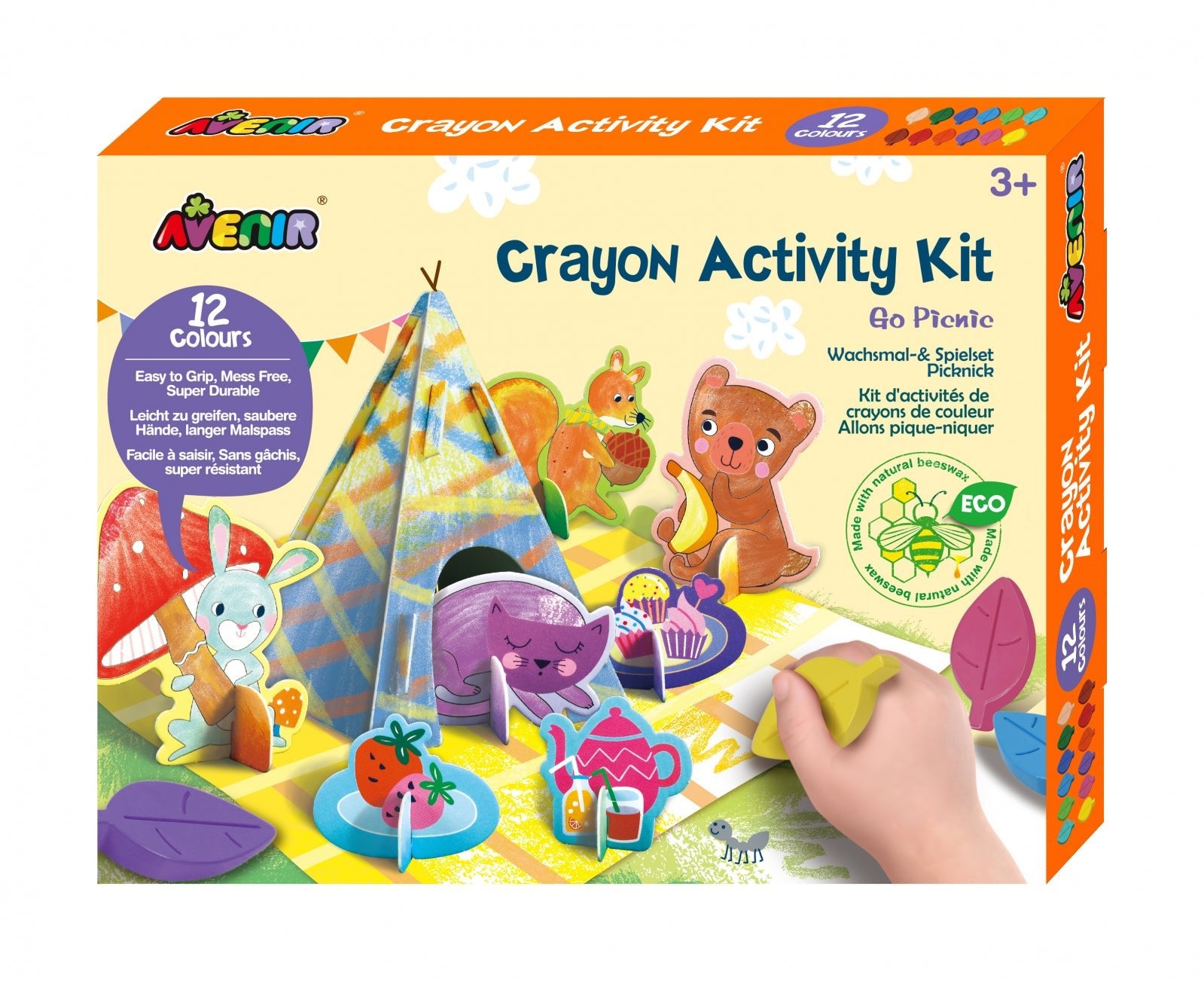 Kit de activitati cu creioane colorate - La picnic - Avenir - Publisol.ro