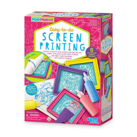 Kit de serigrafie pentru copii, usor de realizat - KidzMaker - 4M - Publisol.ro
